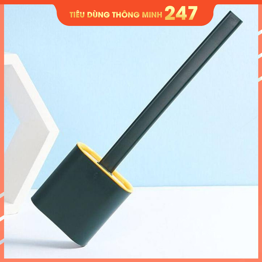 Cọ vệ sinh Silicon bồn cầu, nhà tắm, chổi toilet chất liệu silicon tiện lợi mẫu mới 2020