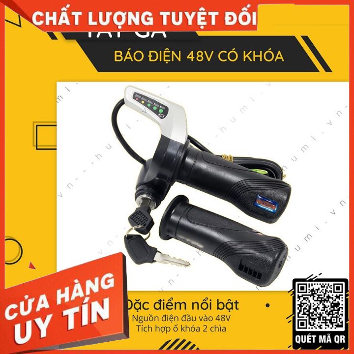 [ HÀNG CHÍNH HÃNG ] Tay Ga Báo Điện 48V Có Khóa [ RẺ VÔ ĐỊCH]