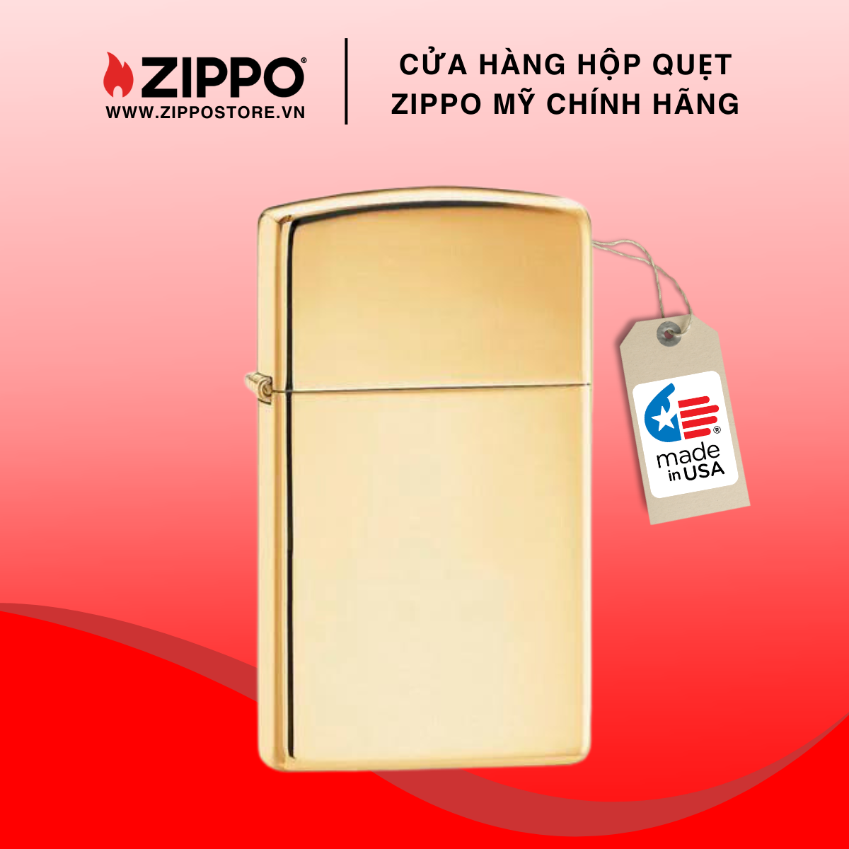 Bật Lửa Zippo Slim Solid Brass 1654B