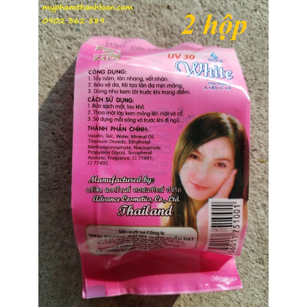2 Hộp Kem Zale White Trắng Da - Thanh Loan