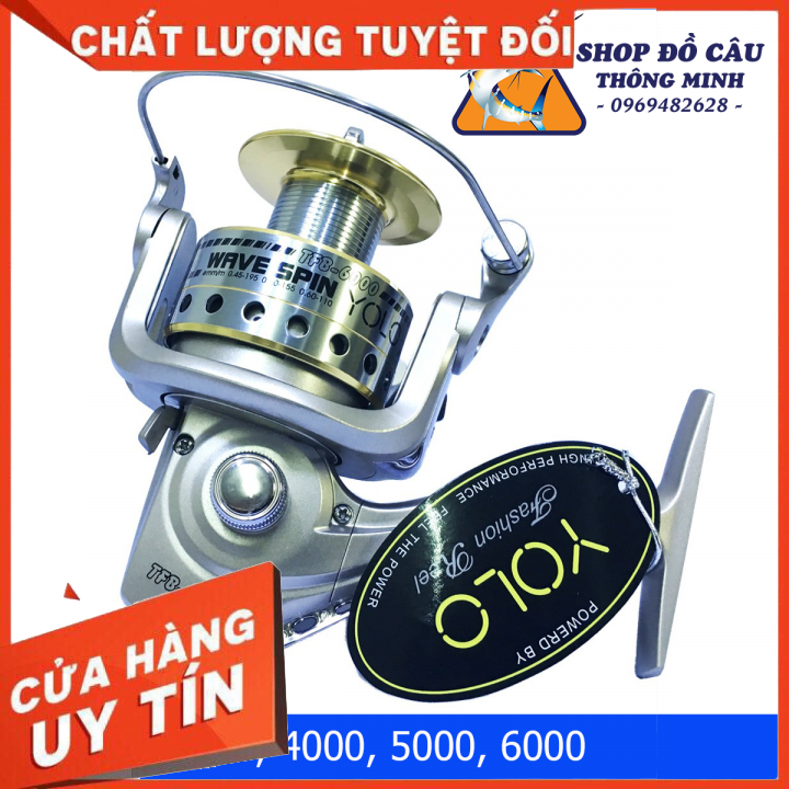 Máy Câu Cá Chính Hãng YoLo TFB Cao Cấp, may cau ca yolo, may cau shimano gia re, Đủ size; 3000, 4000, 5000, 6000