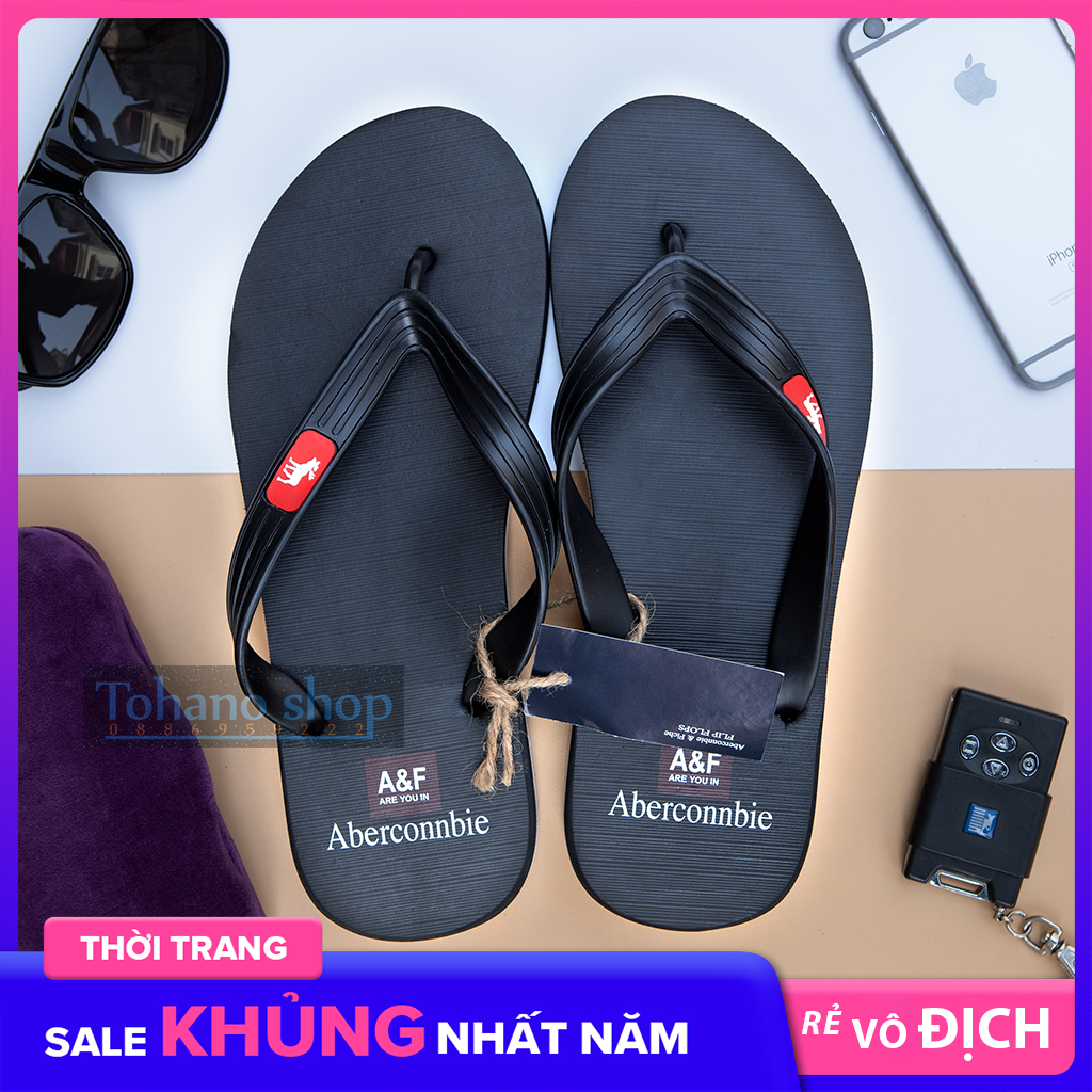 Dép tông nam dép xỏ ngón nam dép ulzzang nam dép thái màu đen