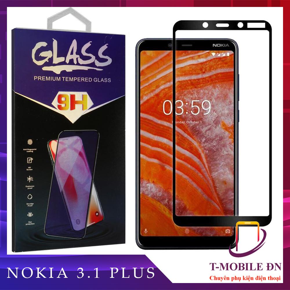 Kính cường lực Nokia 3.1 Plus Full màn 9D thế hệ mới kèm miếng lau dry an wet