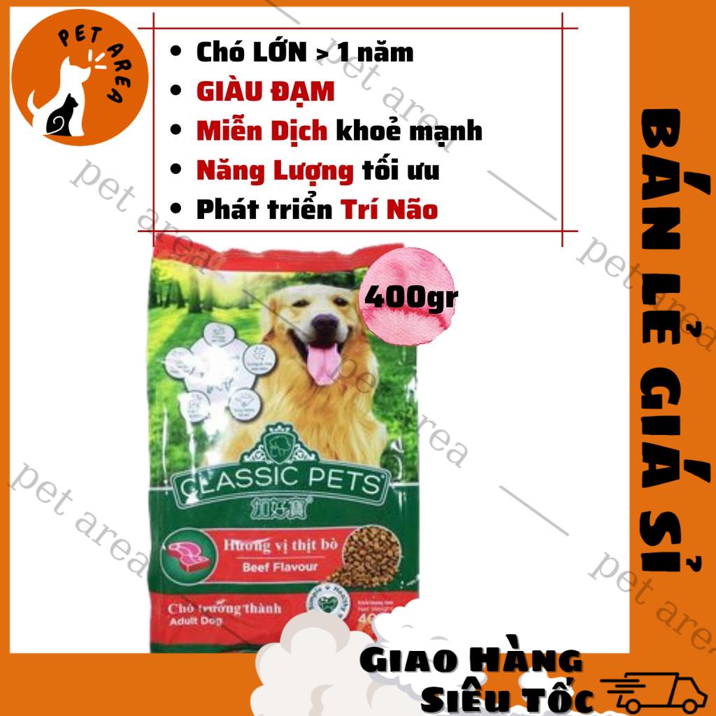 Hạt chó classic pet adult gói 400g, thức ăn cho chó lớn classic 400g