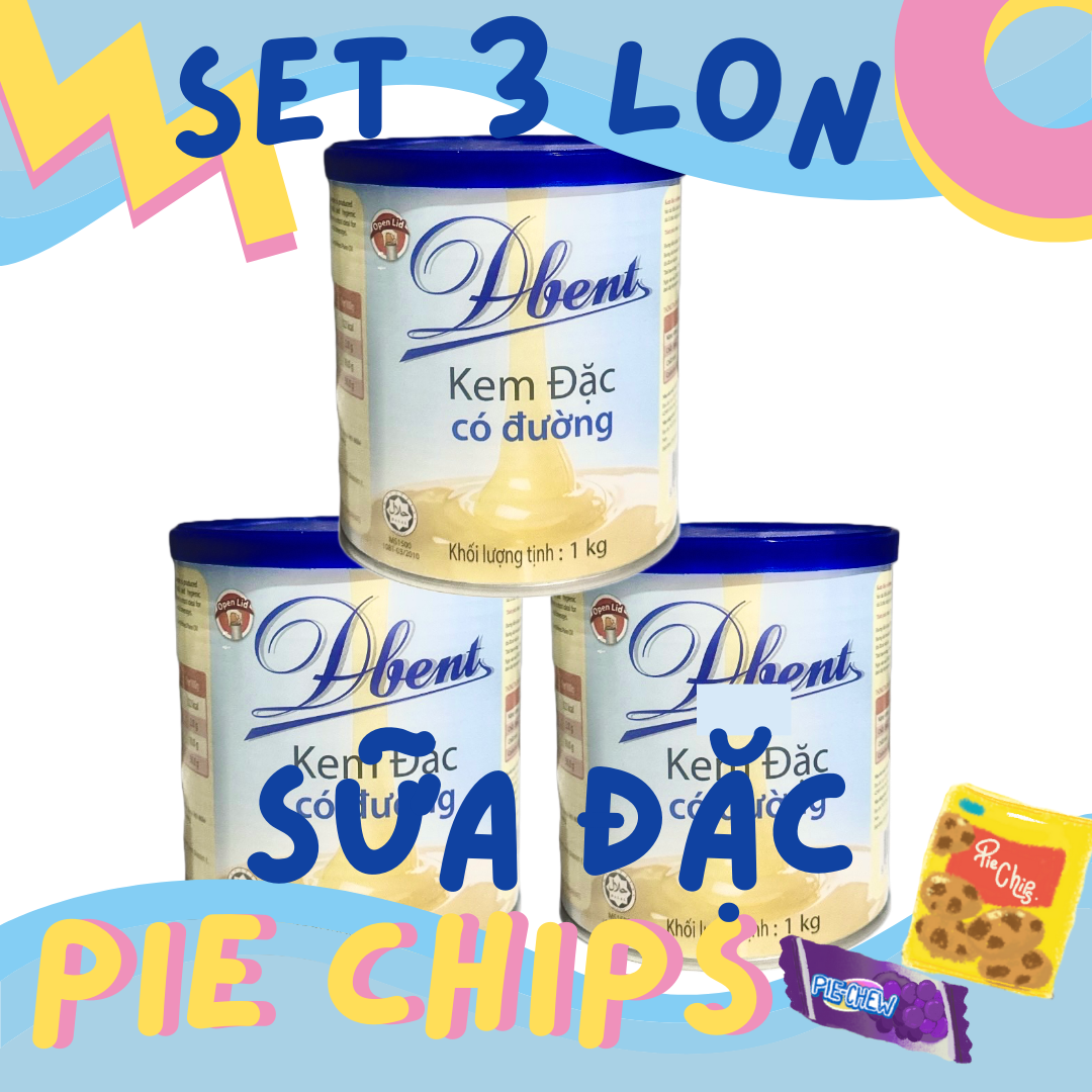 Set 3 Lon Sữa Đặc Dbent Nhập khẩu Malaysia