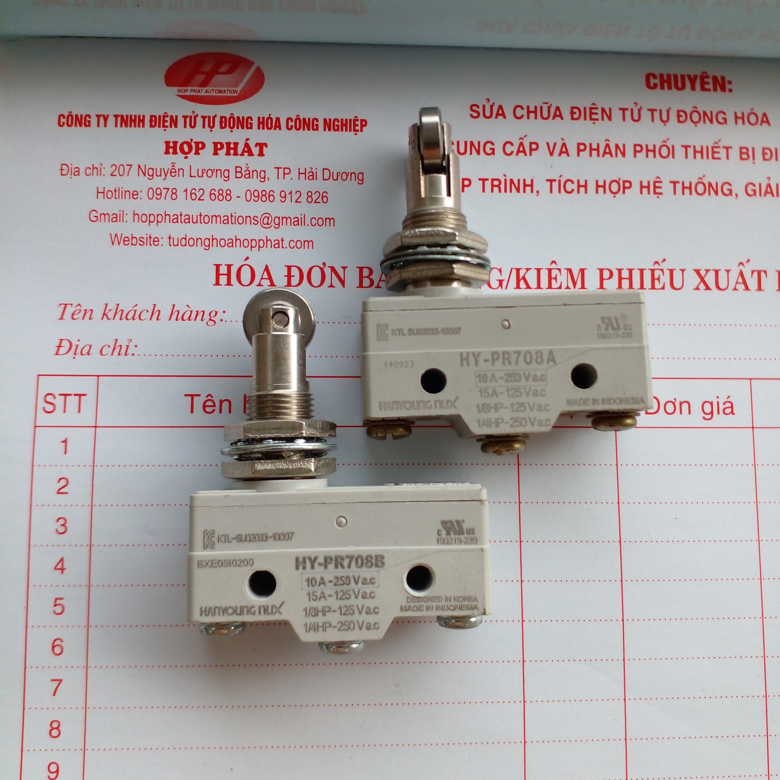 Hanyoung công tắc hành trình hy-pr708a, hy-pr708b