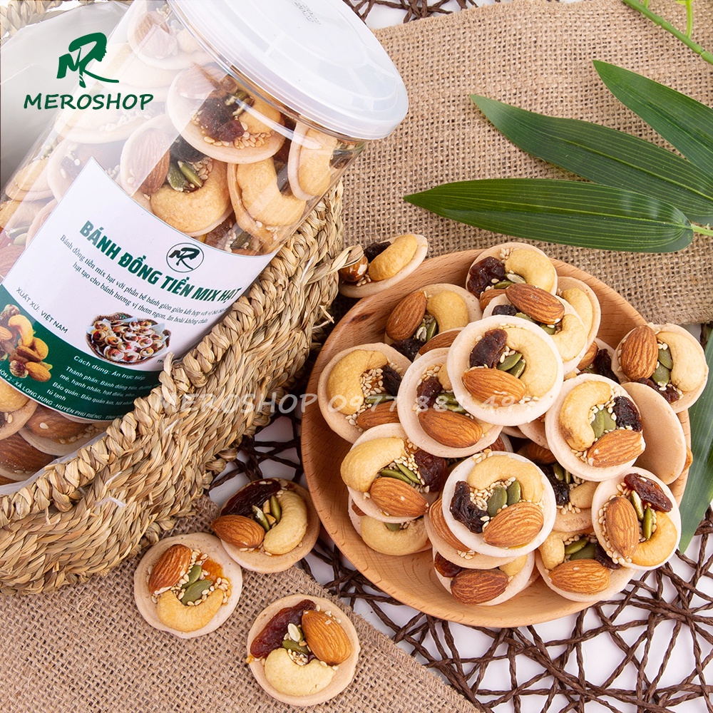 500GRAM BÁNH ĐỒNG TIỀN MIX HẠT NGON