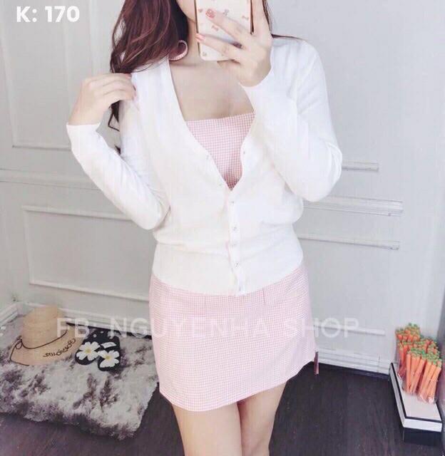 ÁO khoác len nhẹ nút bọc cao cấp
