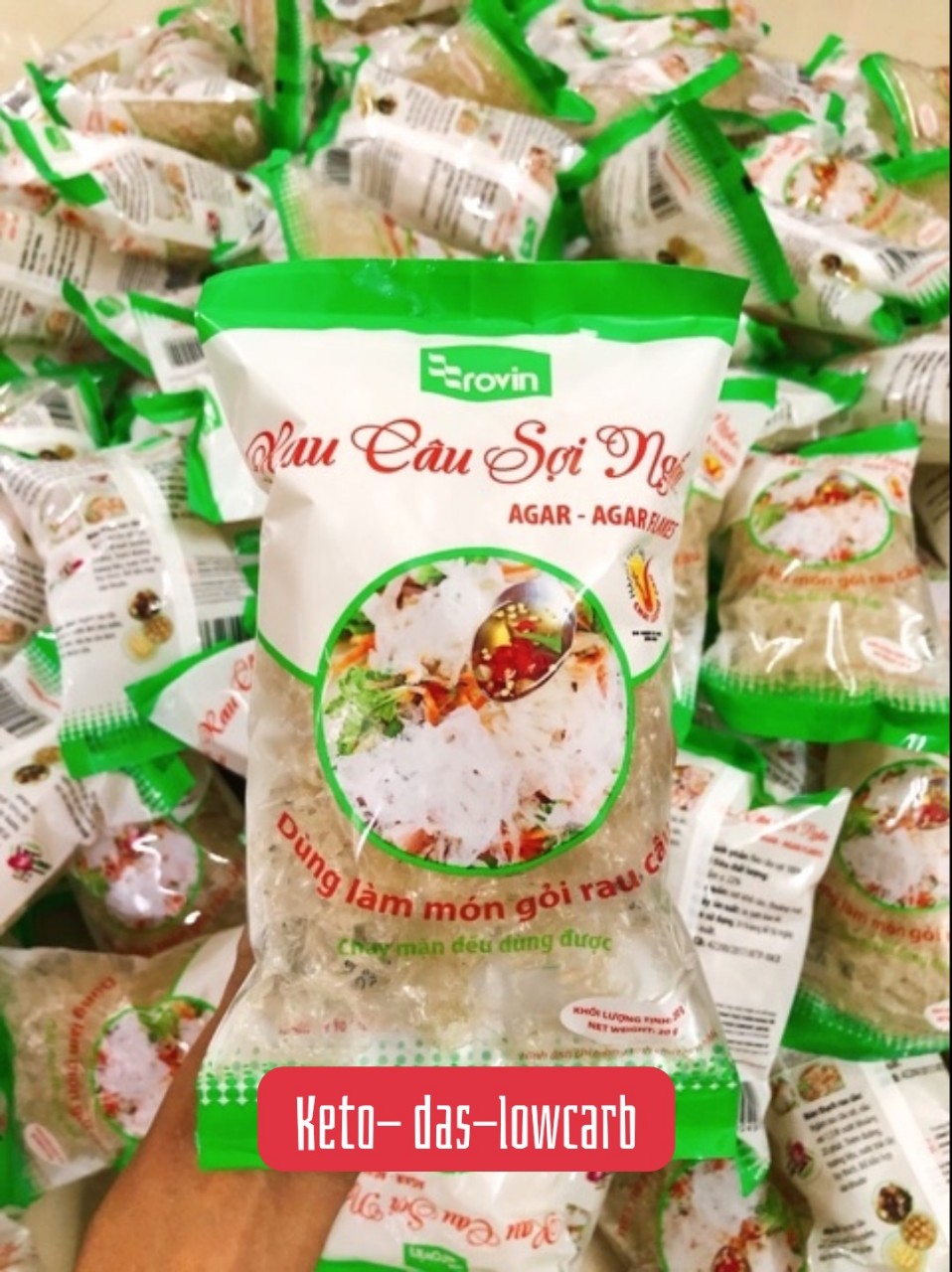 5 gói miến rau câu sợi ngắn chuẩn keto das