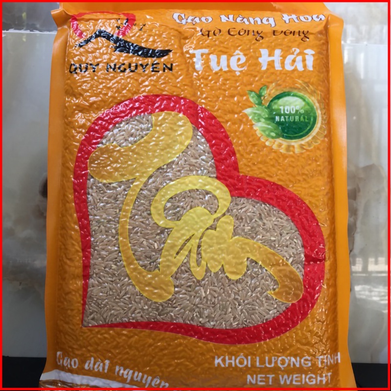 Gạo Lứt Trắng Nàng Hoa Quy Nguyên Thầy Tuệ Hải Chùa Long Hương 5kg - NMOL