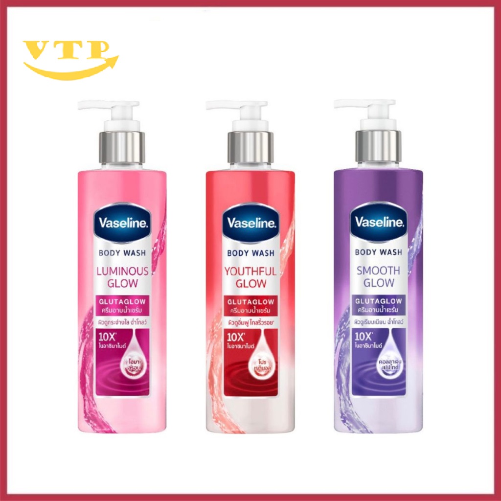 Sữa tắm trắng vaseline glutaglow 10x 425ml thái lan