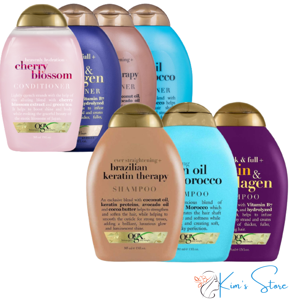 Dầu xả tóc ,dầu gội đầu Biotin &amp; Collagen OGX Shampoo và Conditioner giảm rụng tóc 385ml - Kim Beauty Shop