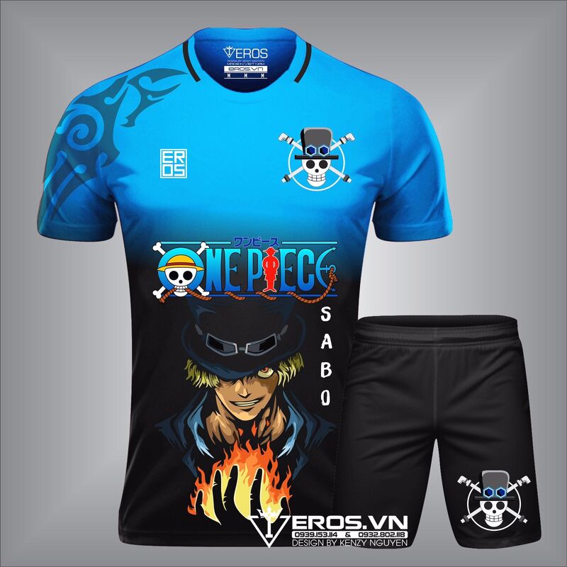 Áo Bóng Đá One Piece Sapo Xanh - Đồ Đá Banh Cao Cấp 20/21