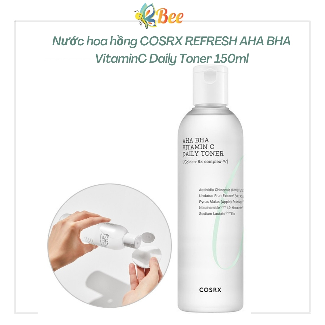 Nước hoa hồng cosrx refresh aha bha vitaminc daily toner 150ml