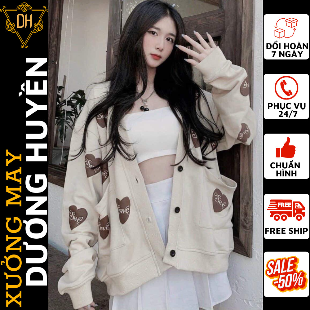 Áo Khoác CADIGAN Chất Nỉ Ngoại In Hình Tim Swe UNISEX , áo khoác kiểu thu đông ,áo khoác cardigan , áo khoác cardigan nữ, áo khoác cardigan nữ from rộng, áo khoác cardigan nữ hàn quốc, áo khoác cardigan tim , áo khoác cardigan giá rẻ