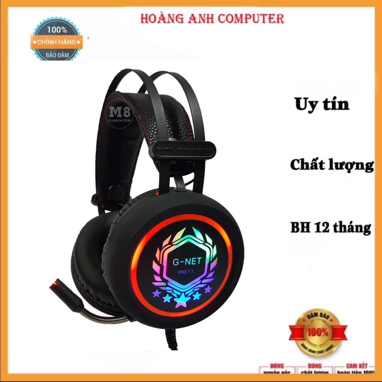 Tai nghe gnet h99 âm 7.1 cổng usb
