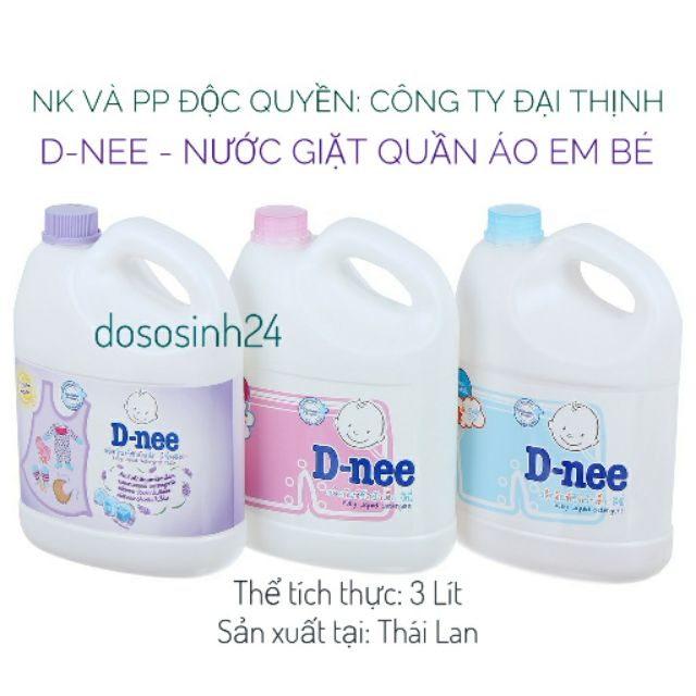 [Tem Đại Thịnh] Nước GIẶT Dnee Thái Lan 3000ml