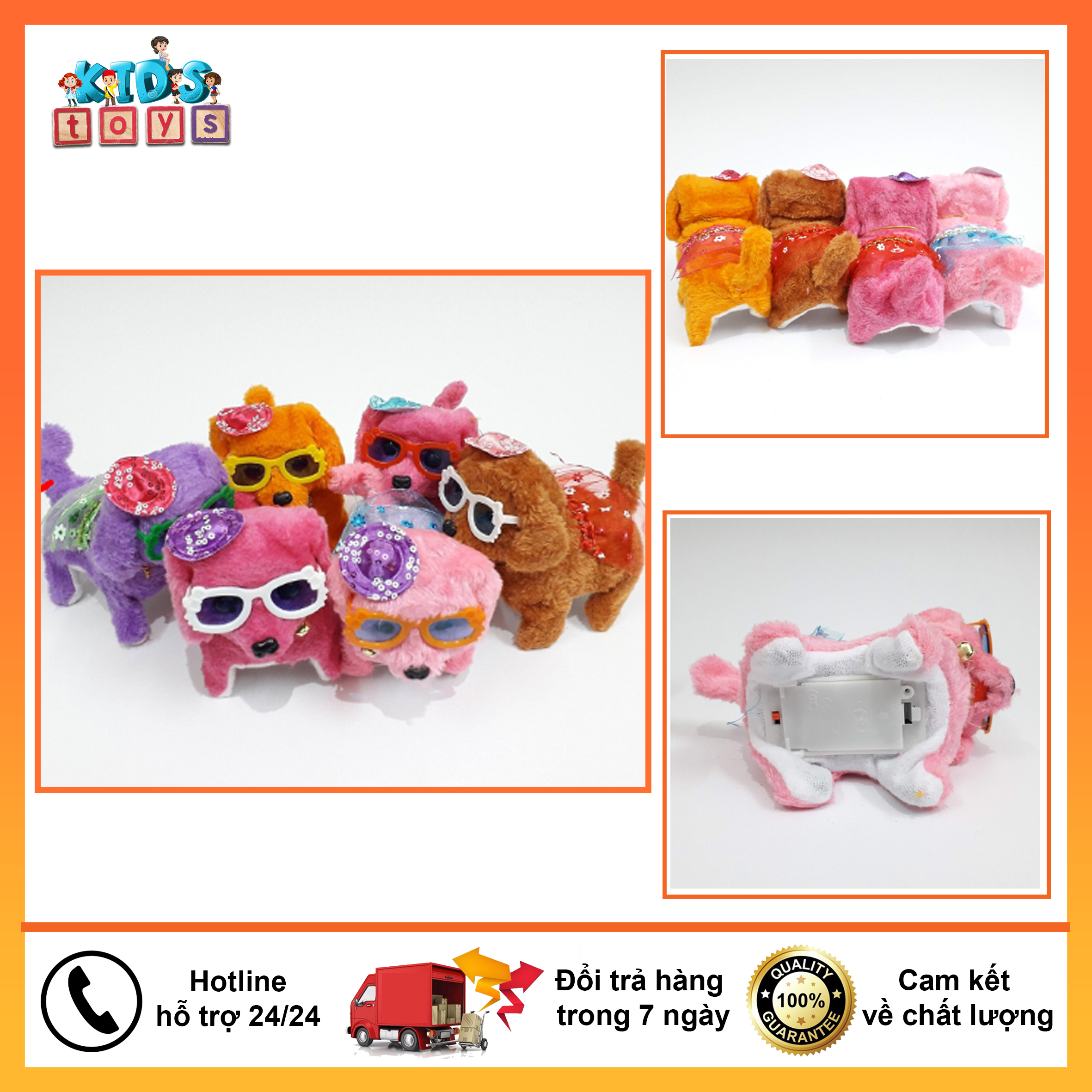 Thú nhồi bông phát nhạc, chạy pin cho bé