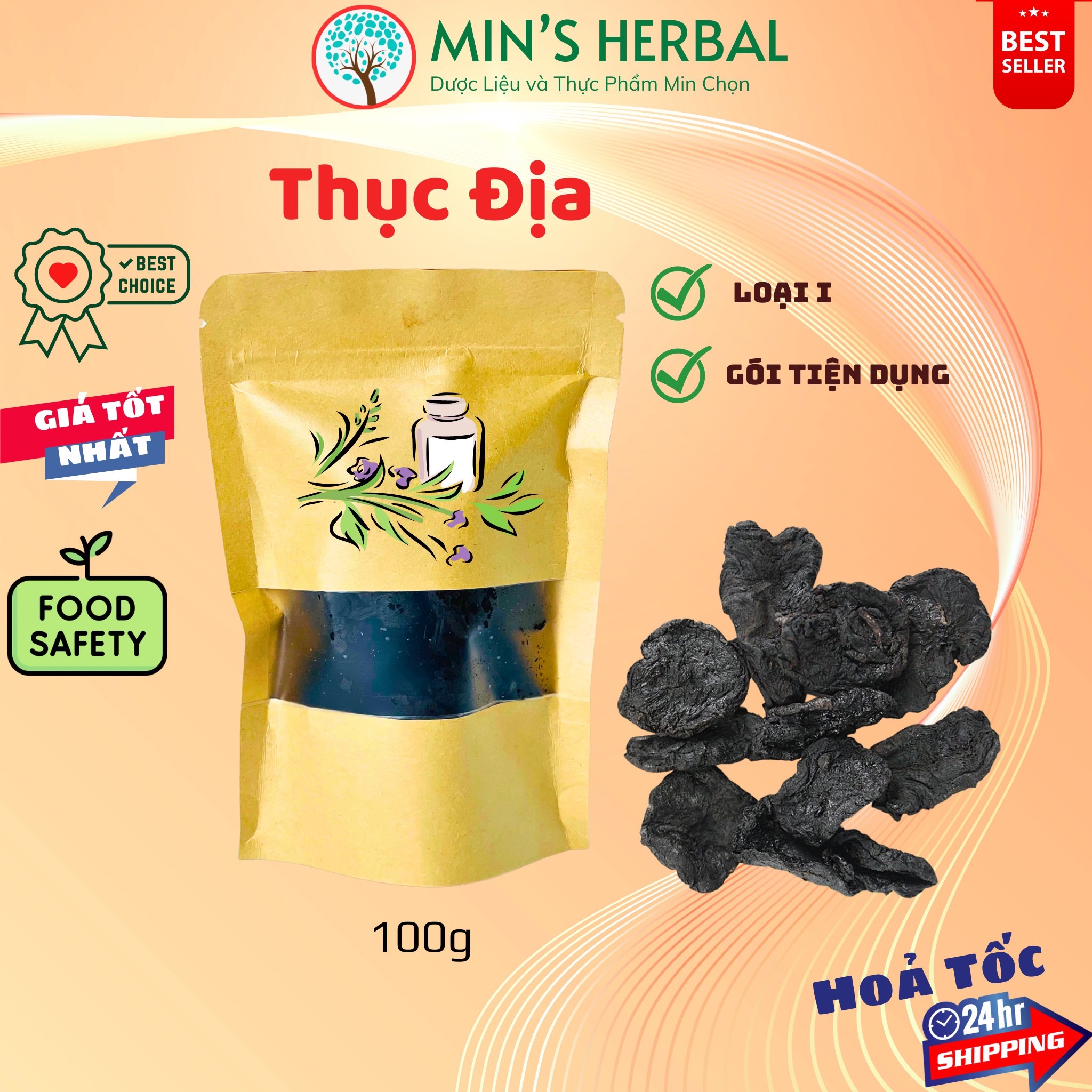 Thục địa dẻo, thơm Dùng để nấu sâm, món - Minpharmacy
