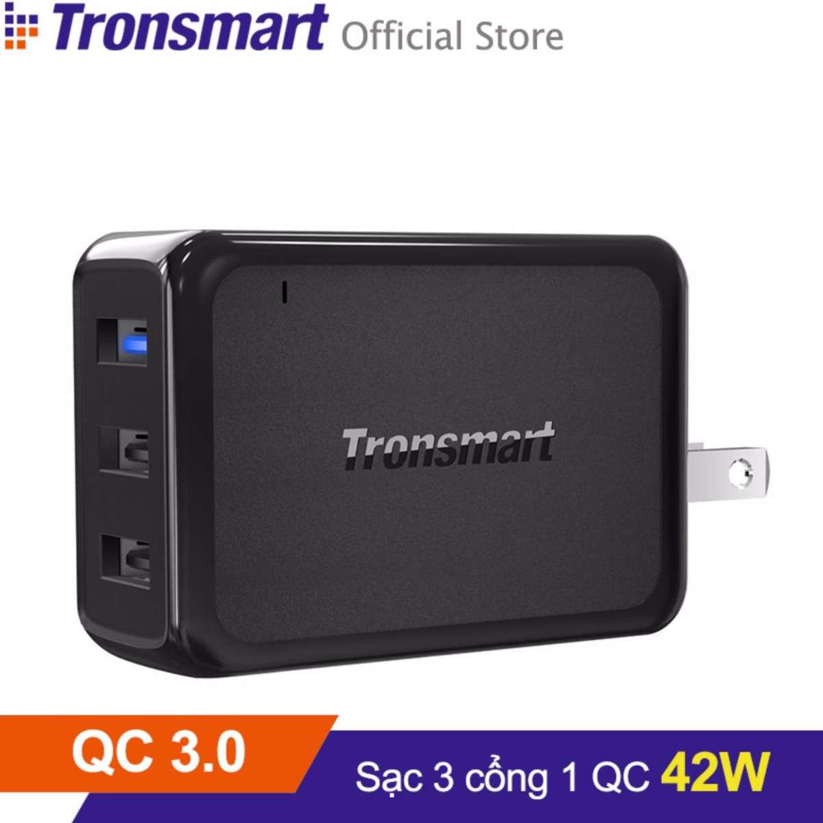Sạc tronsmart 3 cổng 42w quick charge 3.0