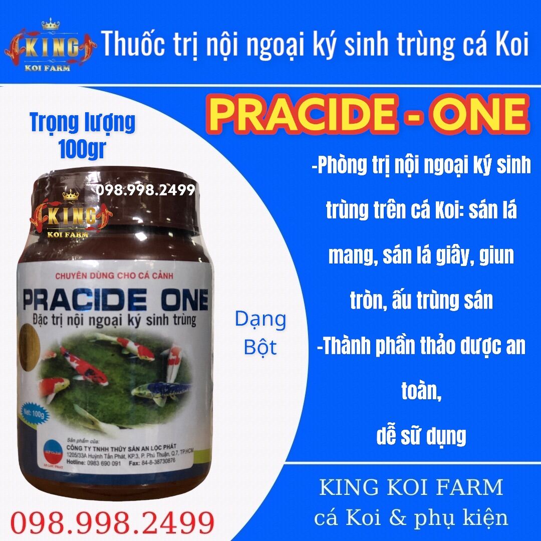 Praside one hủ 100g loại trừ kí sinh trùng cá koi