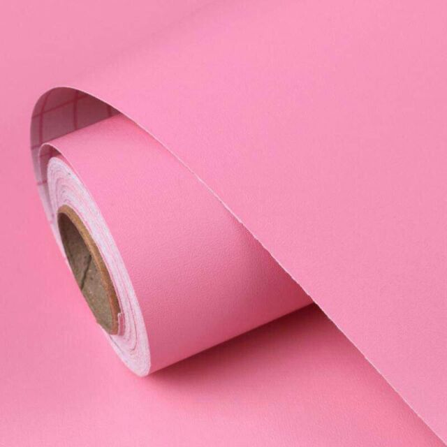 Giấy dán tường đơn sắc khổ 45cm x 10m có keo sẵn, màu HỒNG MỊN, HỒNG CAM, NUDE
