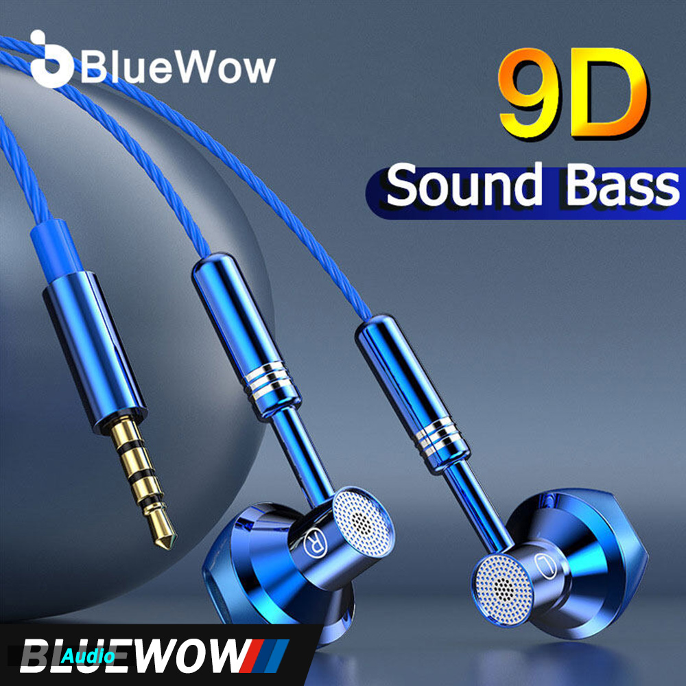 Bluewow tai nghe có mic cho điện thoại di động tai nghe âm thanh nổi 9d có mic tai nghe tai nghe nhét tai có dây tai nghe a601 dây bass tai nghe nhét tai tai nghe điện thoại có micro