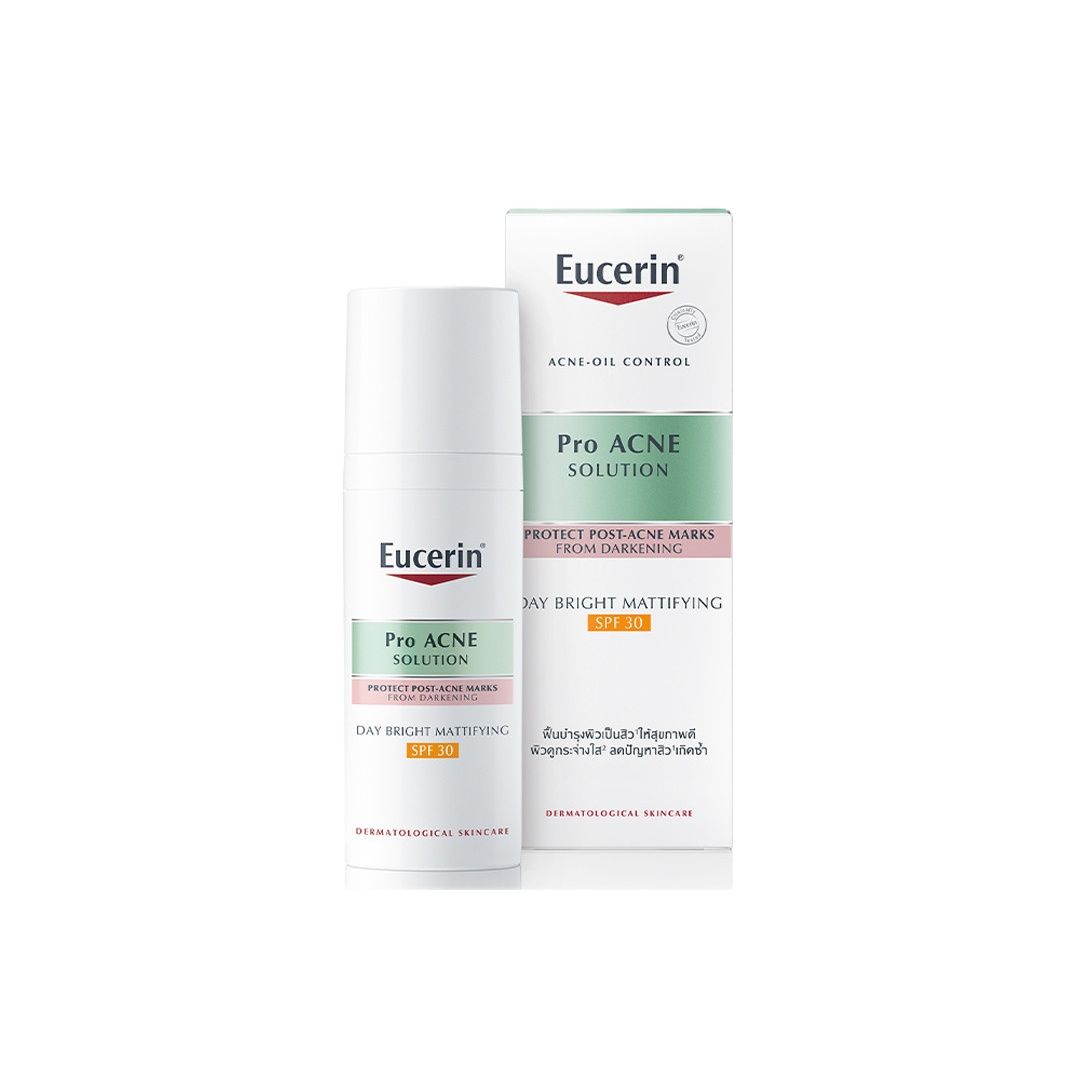 Kem dưỡng giúp giảm mụn, dưỡng trắng da Eucerin Pro Acne Day Bright Mattifying SPF30 50ml