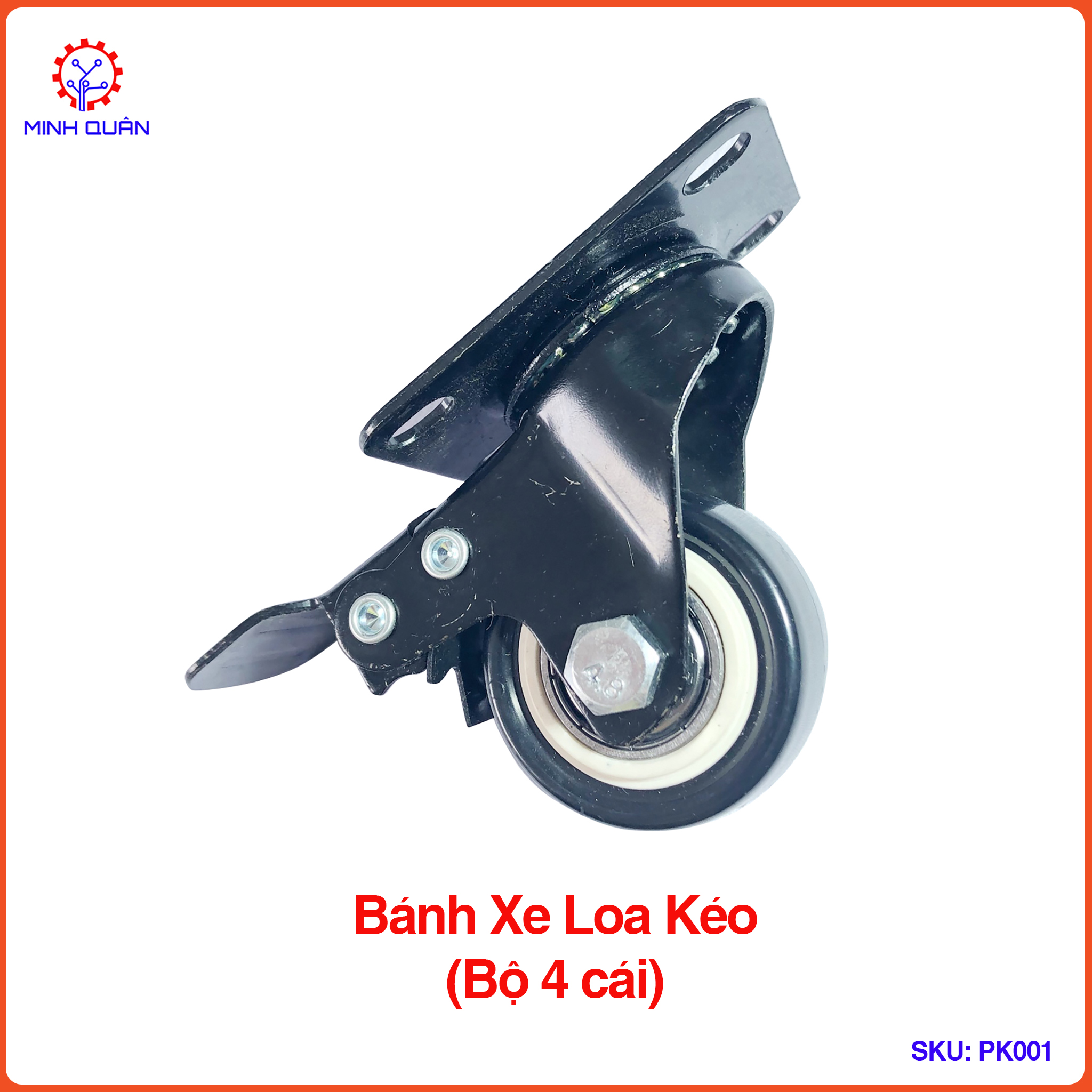 Bánh Xe Loa Kéo, Phụ kiện Cho Thùng Loa Kéo (Bộ 4 Cái) Chất Liệu Kim Loại Chắc Chắn