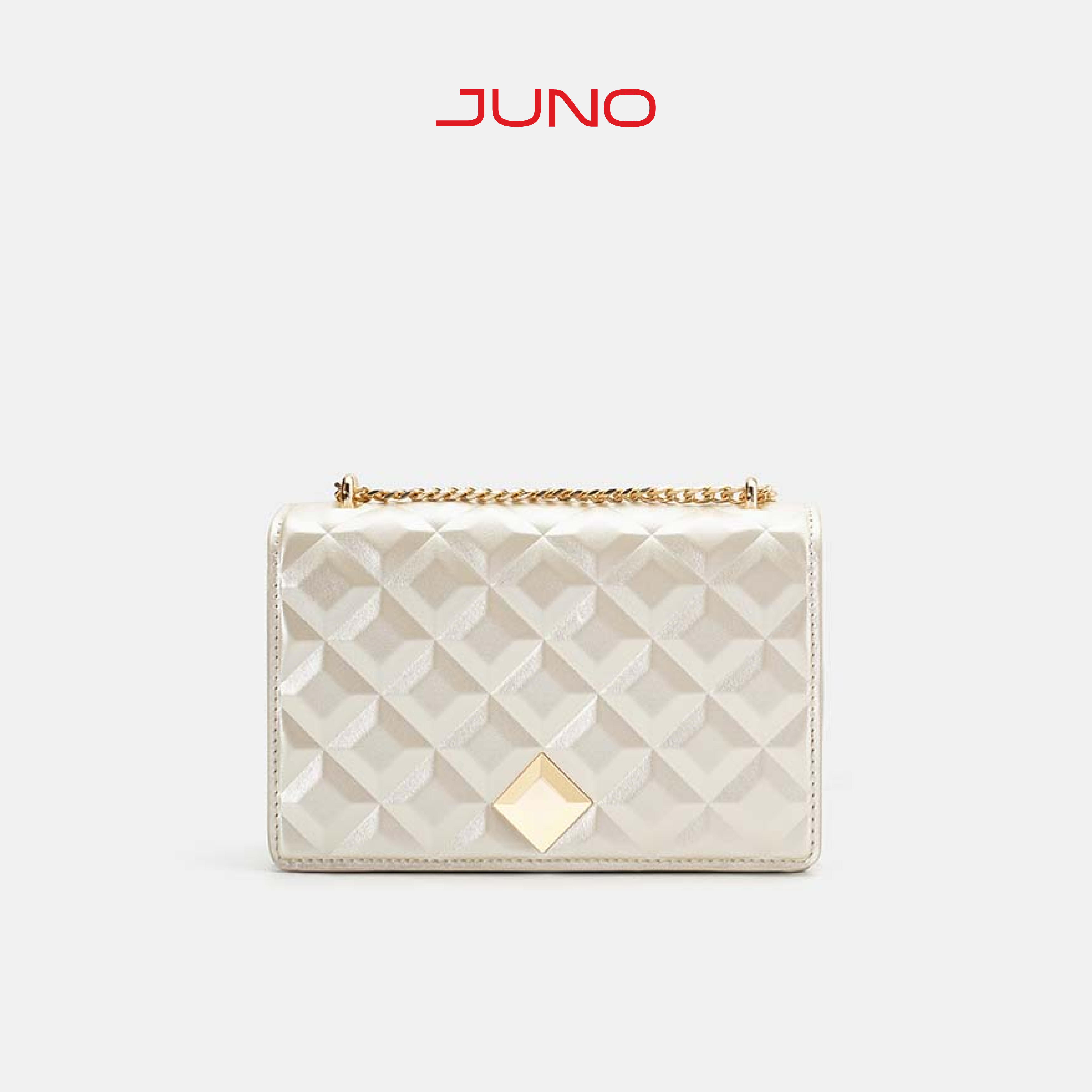 Túi Xách Nữ Thời Trang JUNO Cỡ Nhỏ Dập Hiệu Ứng Princess Diamond TXN417