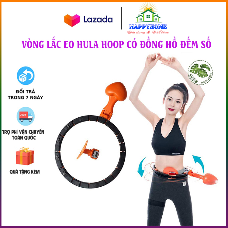 [ HOT ] Vòng lắc eo giảm mỡ bụng Hula - Hoop có đồng hồ đếm số thông minh - Giảm mỡ bụng, điều hòa nhịp tim, massage cơ bụng, tiện lợi sử dụng.