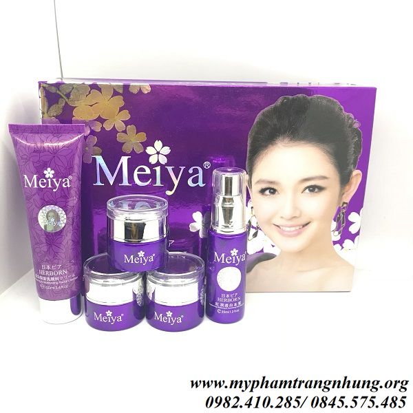 MEIYA TÍM – BỘ MỸ PHẨM MỜ NÁM, TÀN NHÀNG, DƯỠNG TRẮNG DA – NHẬT BẢN
