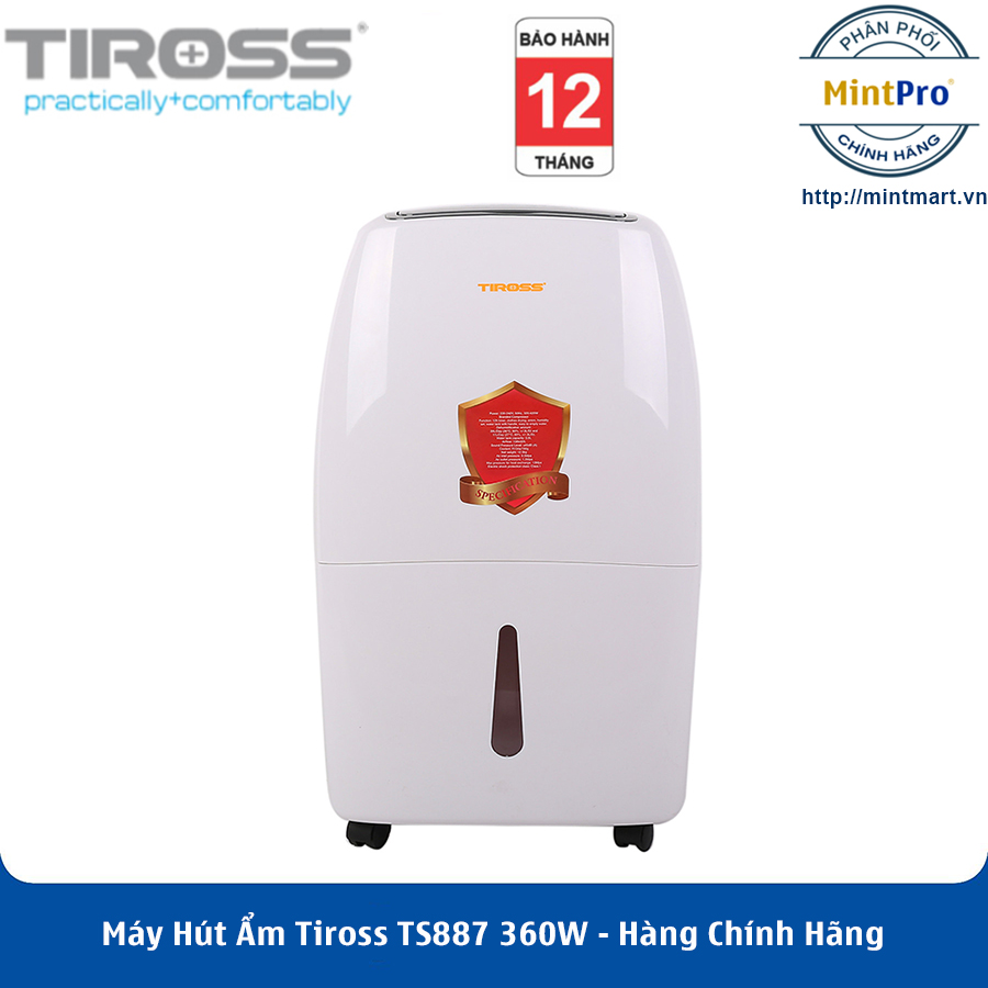 Máy hút ẩm tiross ts887 360w - hàng chính hãng