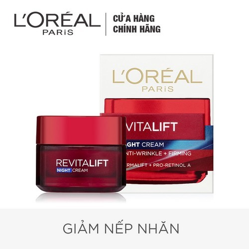 Kem dưỡng chống lão hóa săn chắc da ban đêm l’oreal revitalift night cream 50ml