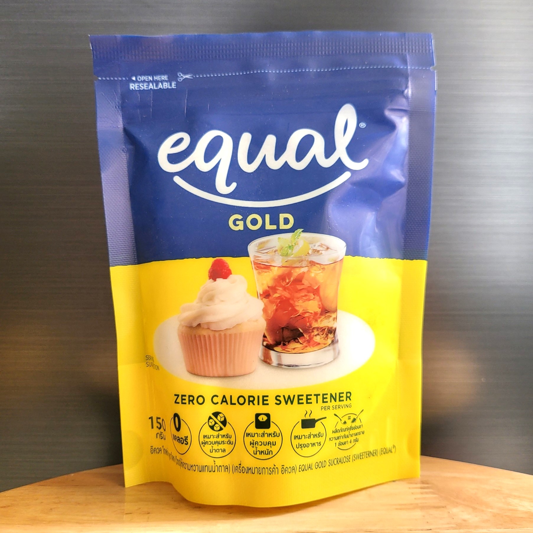 Equal - túi vàng 150g - đường ăn kiêng erythritol 0 calo / thái lan / zero calorie sweetener
