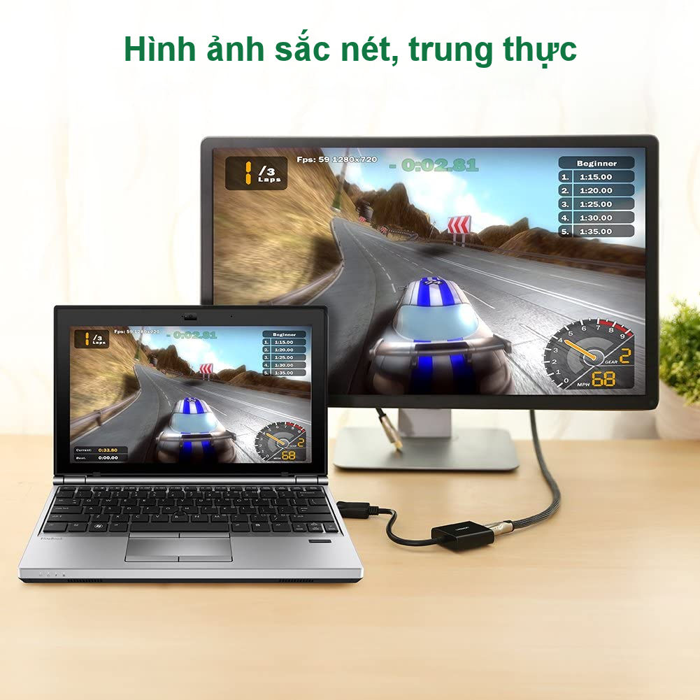 Bộ chuyển đổi Displayport DP sang HDMI UGREEN 20685 Bộ chuyển đổi Displayport DP sang HDMI UGREEN 20685