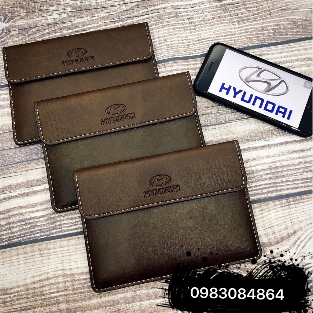 Bóp ví da đựng giấy tờ đăng kiểm xe hơi xe ô tô tiền bạc thẻ ngân hàng cho nam và nữ