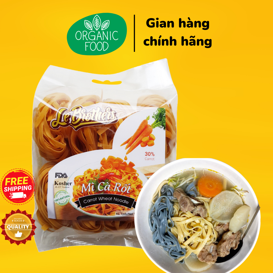 Mì cà rốt Le Brother 200g - Duy Anh Foods - Tự nhiên 100% an toàn cho bé ăn dặm, giảm cân KETO