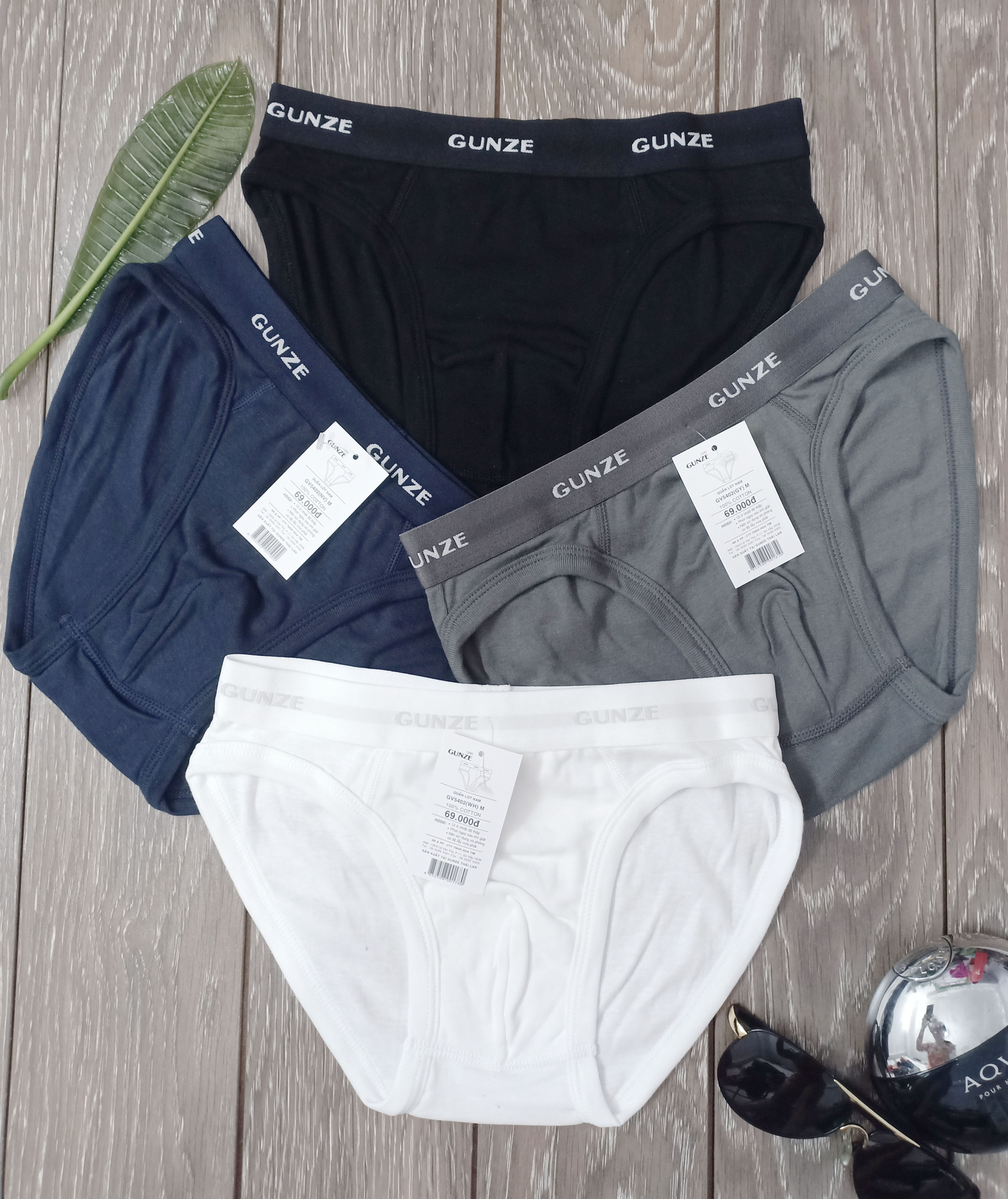 Quần lót nam 100% thun Coton hiệu Gunze