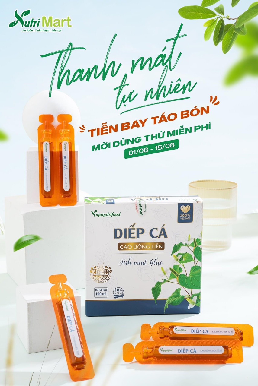 Cao uống liền Diếp Cá giúp thanh nhiệt giải độc hỗ trợ làm giảm mụn nhọt viêm họng
