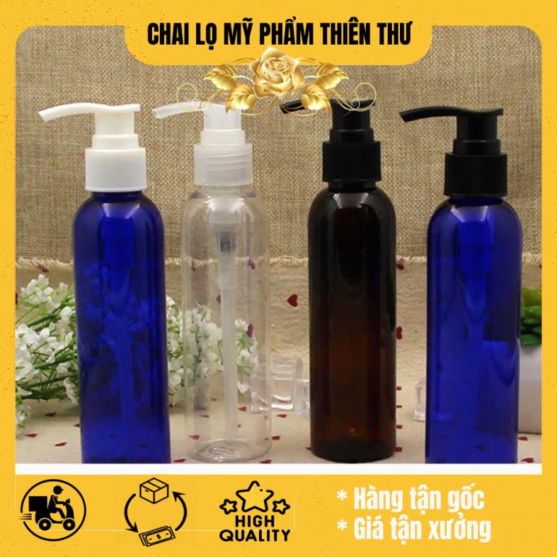 Chai nhựa pet vòi nhấn sữa tắm 150ml/200ml/250ml/ Chai lọ chiết mỹ phẩm