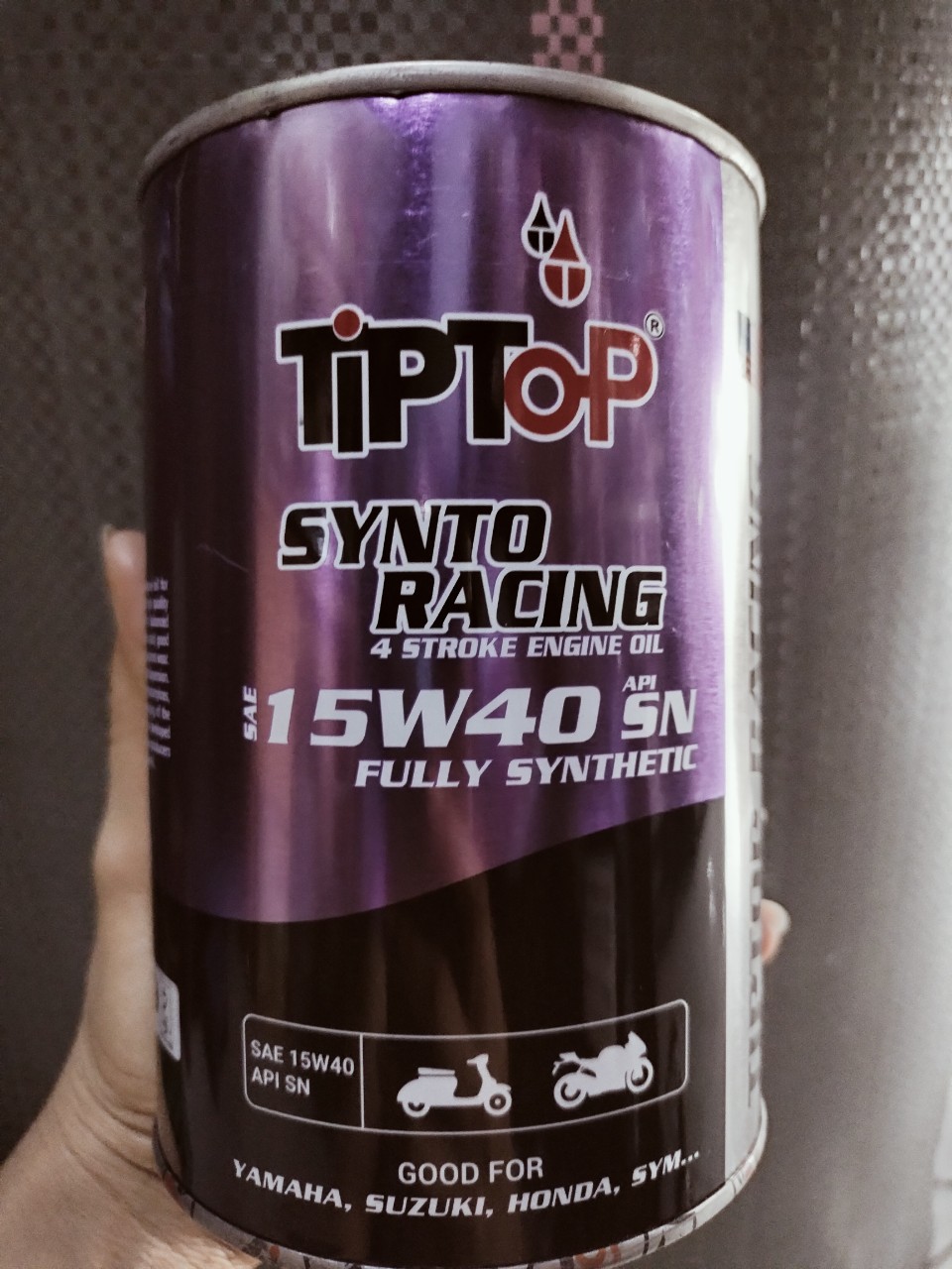 Dầu nhớt tiptop sae 15w40 api sn fully synthetic