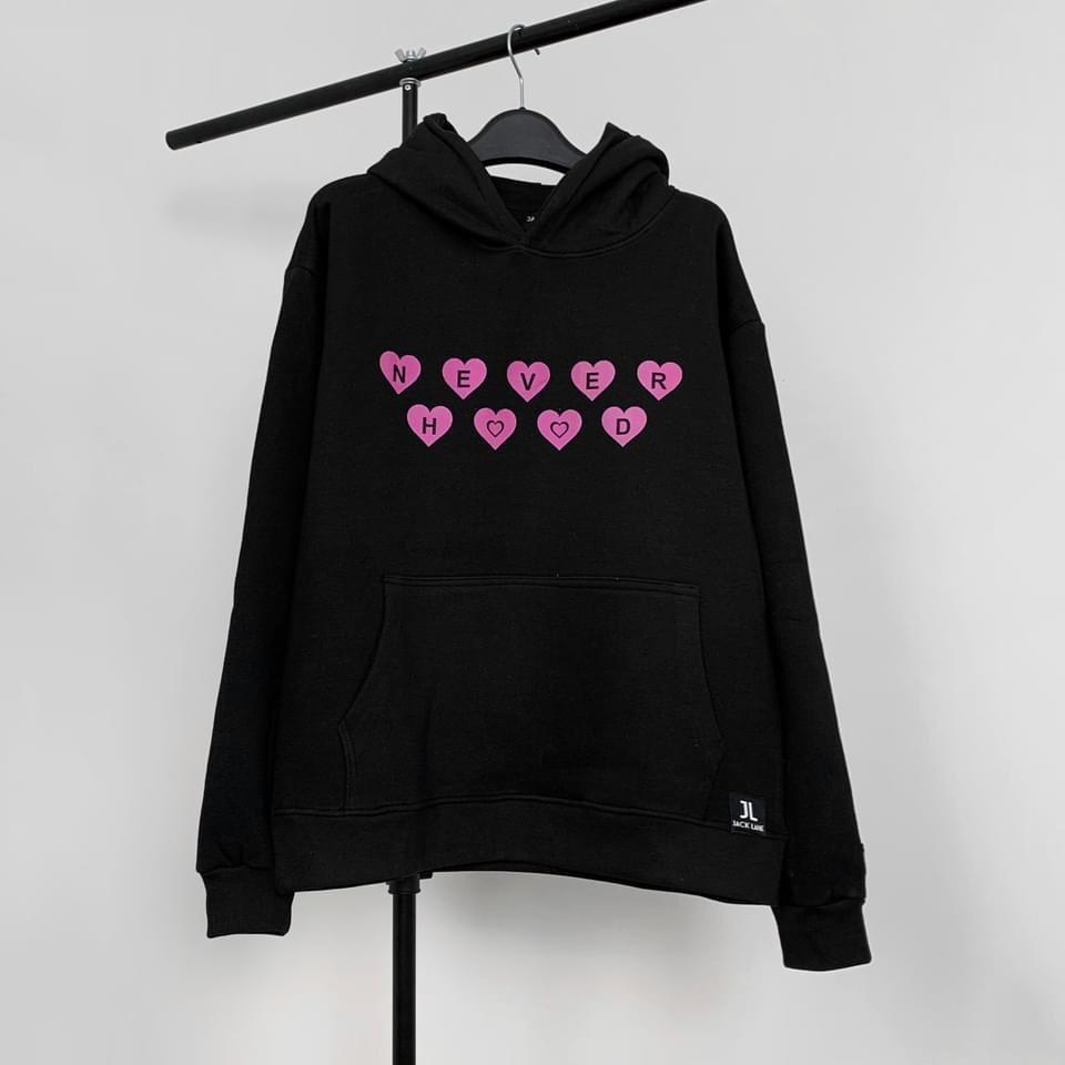 Set áo đôi hoodies in hình trái tim dành cho couple