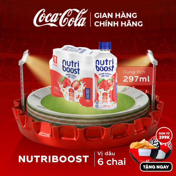 [SIÊU SALE ] Lốc 6 Chai Thực phẩm bổ sung Nước uống sữa trái cây Nutriboost Energyze Blend 297ml/Chai Sale 25.06 Coca-Cola Chính Hãng_LD