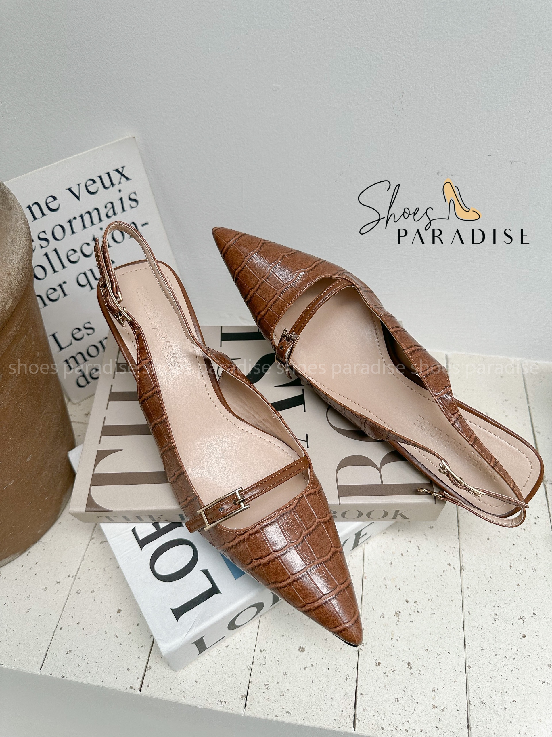 Giày cao gót 7p đẹp nữ giày gót nhọn giày mũi nhọn công sở dễ mang shoes paradise BBXK26