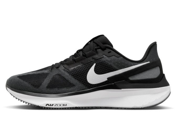 [THANH LÝ] Giày thể thao nam Road Running N i k e Structure 25 - BLACK Size 7.5 - Sản Phẩm Lỗi Keo Dán, Ố Vàng