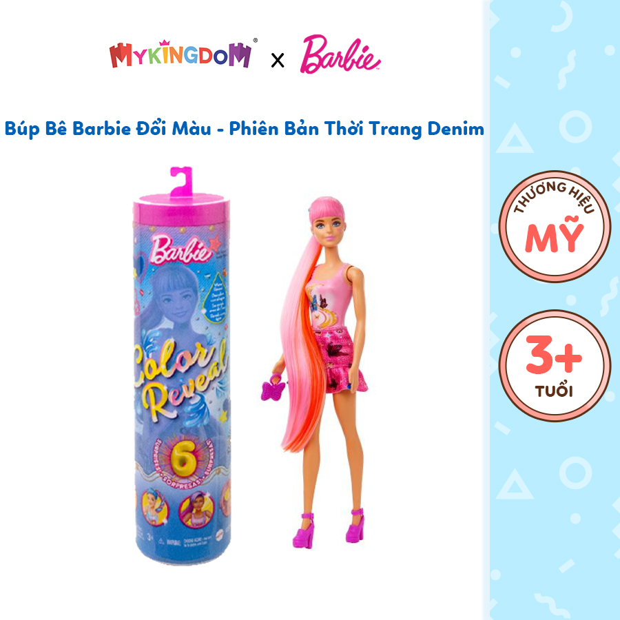 Đồ Chơi Búp Bê Barbie Đổi Màu - Phiên Bản Thời Trang Denim BARBIE HJX55