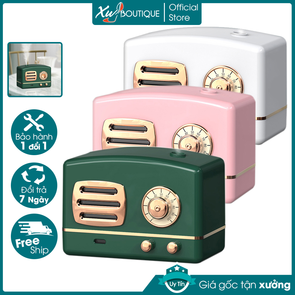 Máy Phun Sương, Tạo Ẩm Hình Đài Cassette Mini Dễ Thương