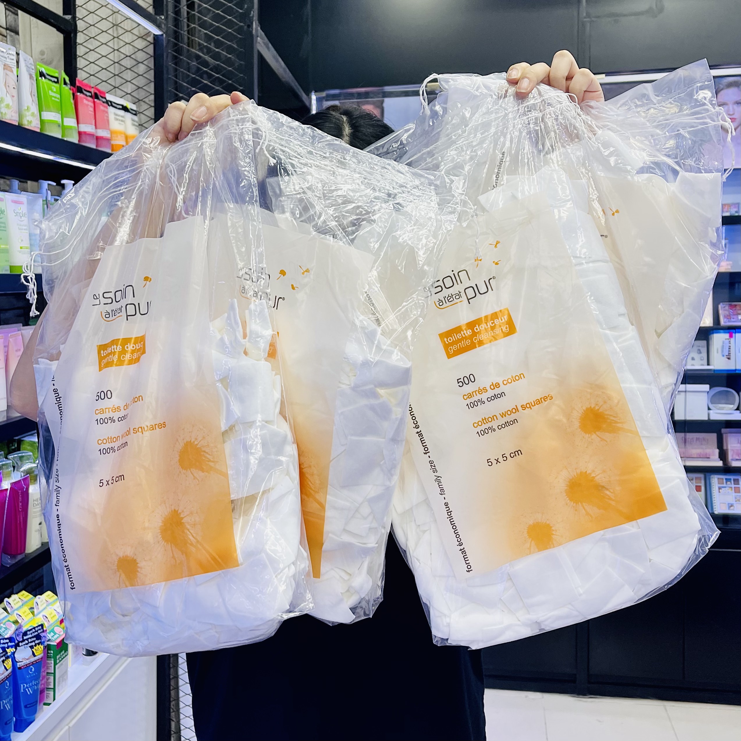 Bông Tẩy Trang Pháp Tetra Le Soin Laretat Pur (600 miếng)