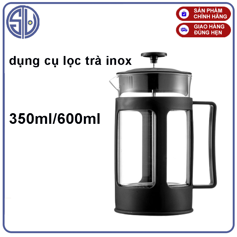 Bình pha cafe ấm trà Pha trà chuẩn kiểu Pháp Bình cafe để bàn Chuẩn 350ml / 600ml French PressDùng để pha trà hay cà phê theo phương pháp French press ép cà phê - Thiết kế tinh gọn, hiện đại